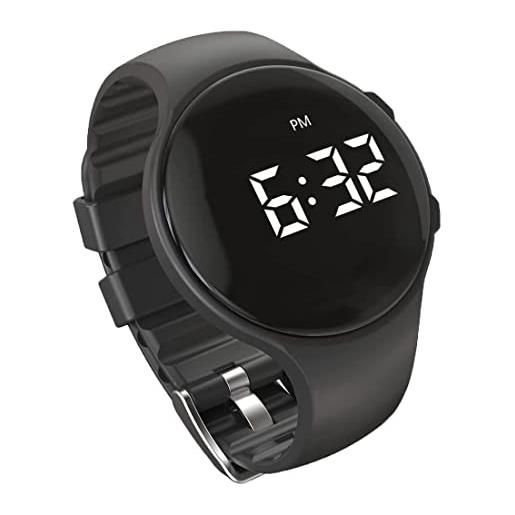 e-vibra orologio vibrante con schermo di blocco, come orologio da addestramento del water, allarme farmacologico (nero)