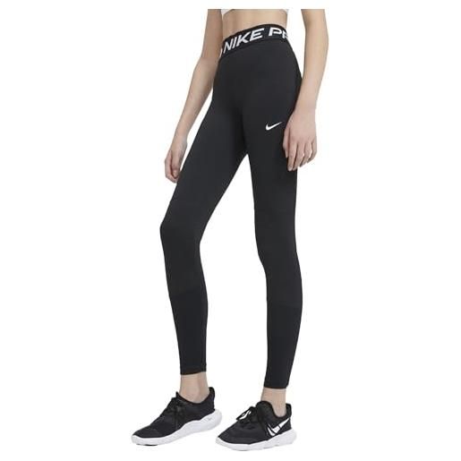 Nike tights-da1028, pantaloni casual unisex bambini e ragazzi, black/white, taglia unica