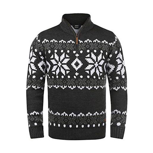 !Solid norwin - maglione da uomo, taglia: m, colore: dark grey melange (8288)