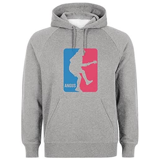 Generic angus american sports league style logo parodia pullover hoodie. , grigio, l