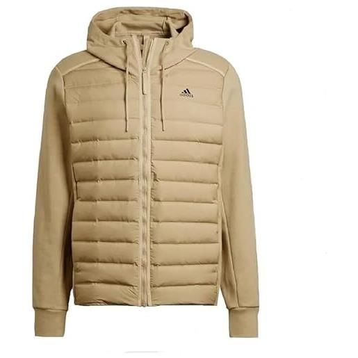 Adidas giacca da uomo varilite hybrid con cappuccio full zip giacca beige tone new gt9209, tonalità beige, xxl