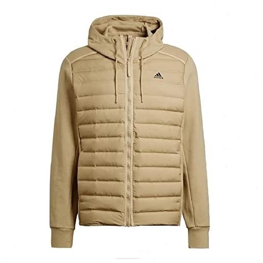 Adidas giacca da uomo varilite hybrid con cappuccio full zip giacca beige tone new gt9209, tonalità beige, m