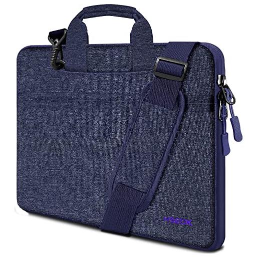 HSEOK borsa a tracolla per notebook, borsa porta laptop super sottile e impermeabile, fino a 17-17,3 pollici, d02b01