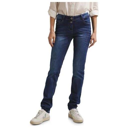 Cecil b376930 jeanshose blu medio, mid blue wash, 26w x 30l donna