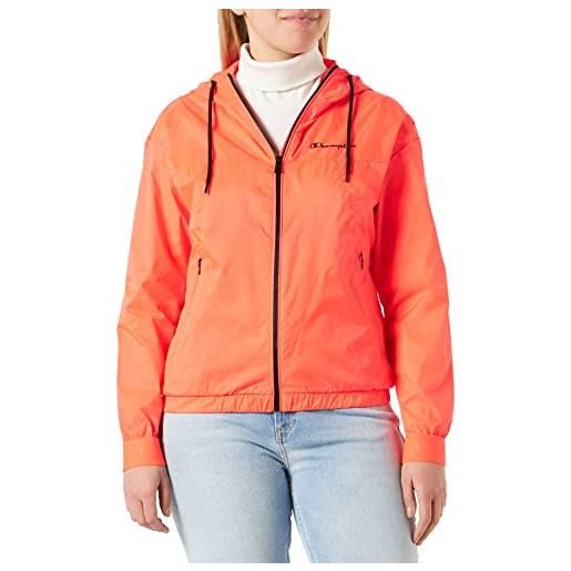 Champion legacy outdoor-coated nylon hooded giacca, nero, xxl donna