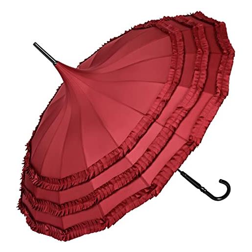 VON LILIENFELD ombrello matrimonio parasole da sposa donna pagoda sarah borgogna