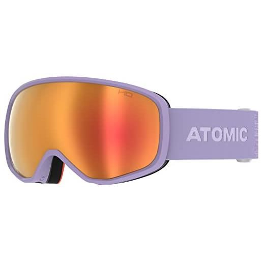 Atomic revent hd occhiali da sci - lavender - occhiali da sci con colori contrastanti - occhiali da snowboard a specchio di alta qualità - occhiali con montatura live fit - occhiali da sci con doppia