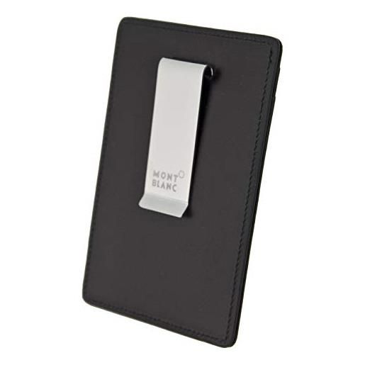 Montblanc meisterstück - porta carte di credito, colore: nero, nero, 10 cm, porta carte di credito