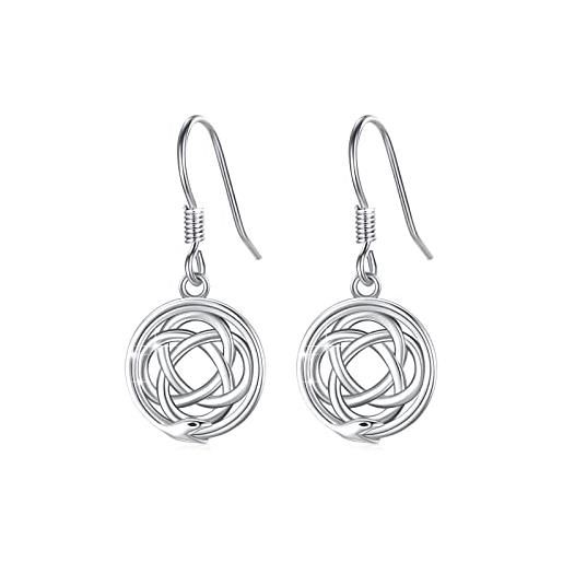 OHAYOO celtic nnot - orecchini pendenti in argento sterling 925, a forma di serpente, celtico, orecchini gotici celtici, gioielli irlandesi, regalo per le donne, argento sterling