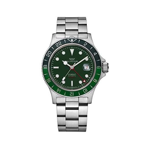 Glycine Watch glycine combat gmt gl0383 verde orologio uomo automatico - 42mm