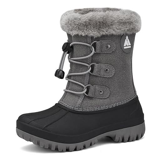 Mishansha bambini stivali ragazza inverno stivali da neve scarpe calde pelliccia boots impermeabili bambino outdoor scarponcini imbottiti