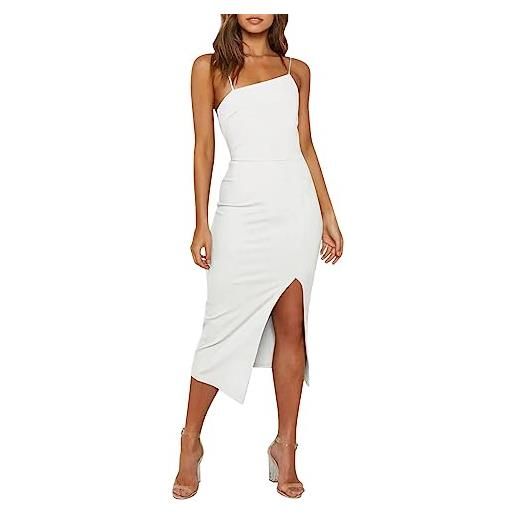 EODJXIO vestito rosso donna estivo sexy vestiti matrimonio donna gonne tubino donna vestito mare lungo abito cocktail donna elegante anni 50 gonna jeans bianca midi