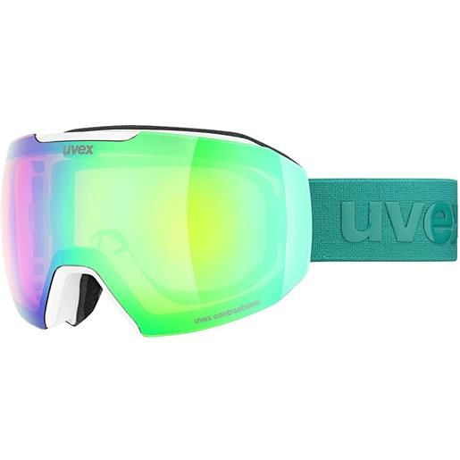 Uvex epic attract cv ski goggles verde mirror green contrastview orange/cat2+clear/cat1