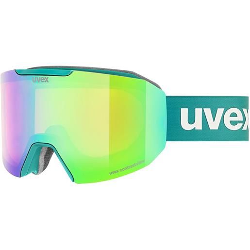 Uvex evidnt attract cv ski goggles verde mirror green contrastview orange/cat2+clear/cat1