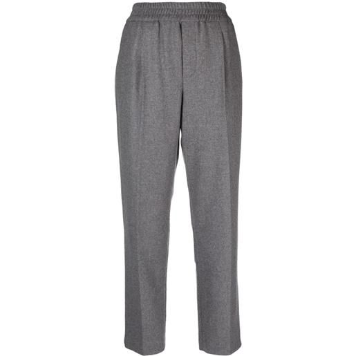 Moncler pantaloni sportivi con applicazione - grigio
