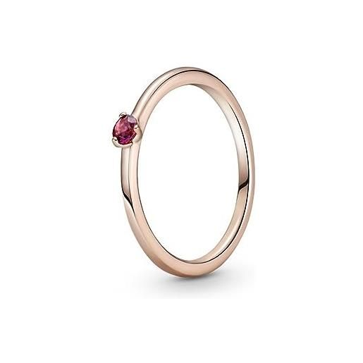 Pandora anello rosé solitaire red 189259c01-54 anello da donna