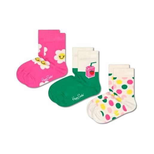 Happy Socks 5-pack ice cream & fruits set, colorati e divertenti, calzini per bambini, multicolore (0-12m)