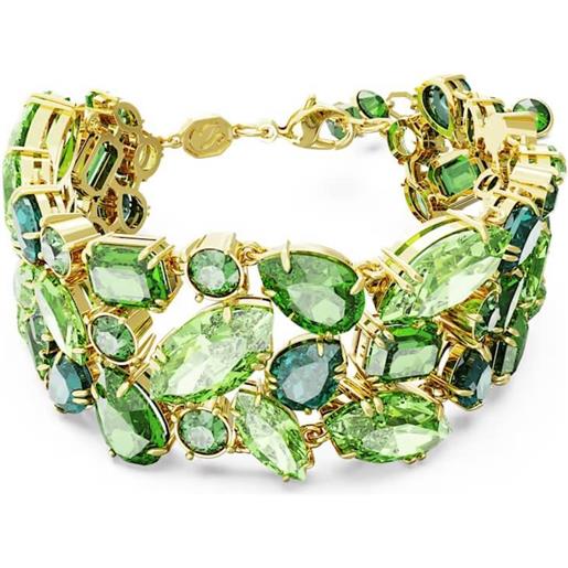 SWAROVSKI bracciale gema, verde, placcatura oro 5670091