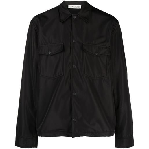 OUR LEGACY giacca-camicia con bottoni automatici - nero