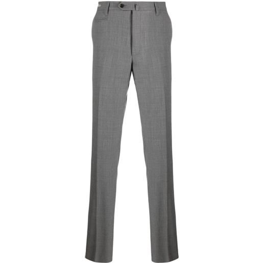 Corneliani pantaloni sartoriali con chiusura decentrata - grigio