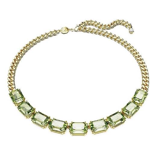 Swarovski collana da donna millenia verde placcato color oro 5671255