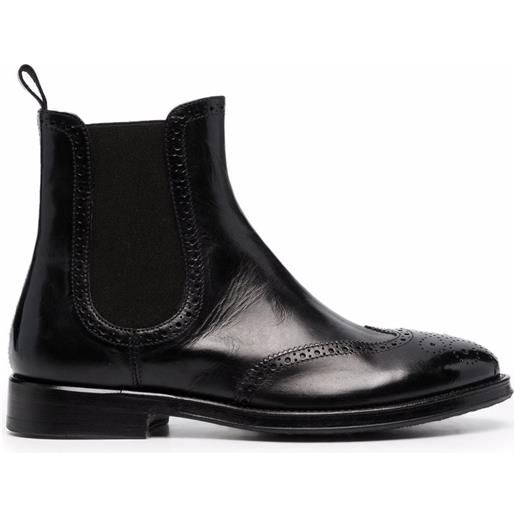 Alberto Fasciani stivali chelsea con dettaglio brogue - nero