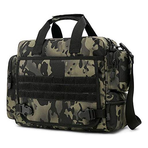 BAIGIO borsa militare tattica multifunzione uomini e donne tattica esterna di nylon spalla messaggero del computer portatile della cartella del sacchetto accessori pouch per caccia o tiro (nero)