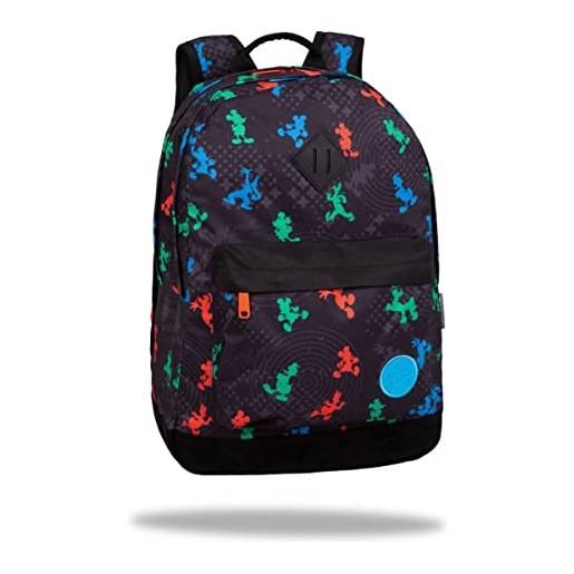 Coolpack f096315, zaino per la scuola disney scout mickey mouse, multicolor