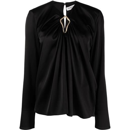 Lanvin blusa con drappeggio - nero
