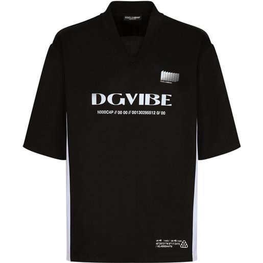 Dolce & Gabbana DGVIB3 t-shirt con scollo a v - nero