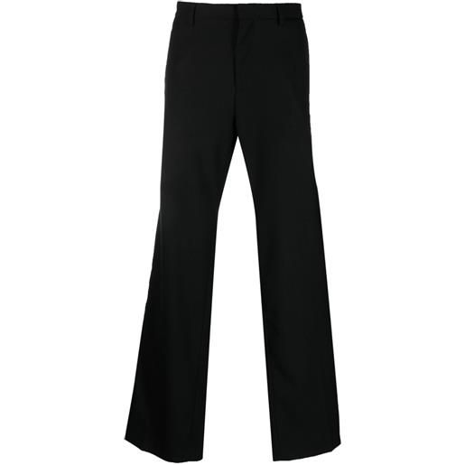 John Richmond pantaloni sartoriali con righe laterali - nero