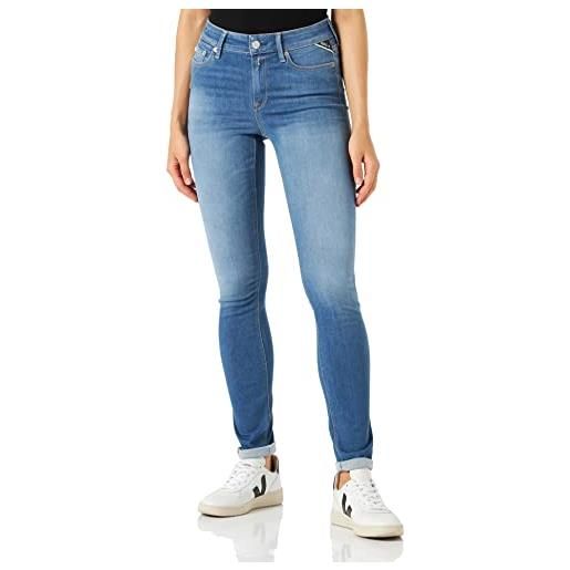 REPLAY luzien recycled, jeans donna, blu (medio 009), 30w / 32l