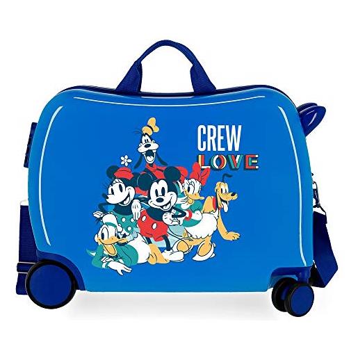 Disney always original - valigia per bambini, blu, 50 x 38 x 20 cm, rigida abs, chiusura a combinazione laterale, 34 l, 3 kg, 4 ruote, bagaglio a mano