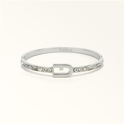 Furla sparkling braccialetto color argento argento metallo + strass + strass donna