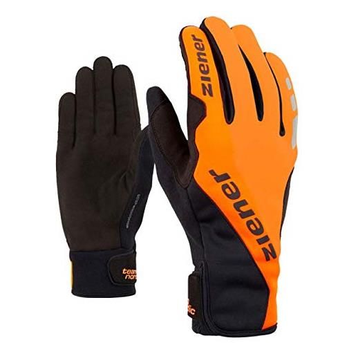 Ziener gloves umani - guanti nordici, da uomo, uomo, 198250, arancione (poison orange), 6