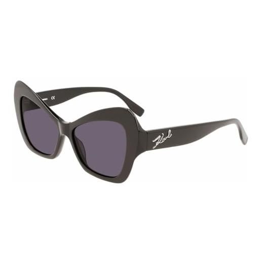 Karl lagerfeld kl6076s 001 black sunglasses polycarbonate, standard, 53 occhiali, taglia unica unisex-adulto
