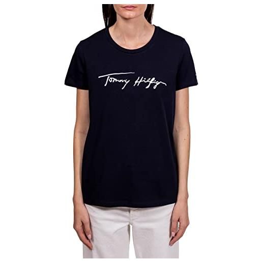 Tommy Hilfiger - t-shirt donna con logo firma - taglia l