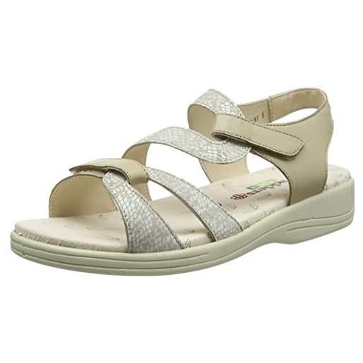 Padders plus sunseek, sandali a punta aperta donna, beige (grey combi 97), 40 eu x-larga
