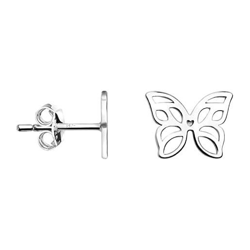 Sofia milani - orecchini da donna in argento 925 - orecchino a perno a farfalla - e1164
