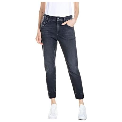 REPLAY jeans donna marty boy. Fit elasticizzati, blu (medium blue 009), w26 x l28