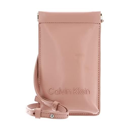 Calvin Klein ck set phone crossbody k60k610252, portafogli donna, marrone (café au lait), os