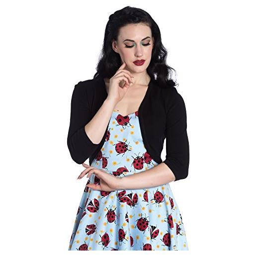 Hell Bunny maggie bolero vintage retro cardigan rockabilly anni '50 knit retro top nero 4x-large