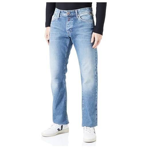 REPLAY jeans uomo waitom regular fit elasticizzati, blu (medium blue 009), w31 x l32
