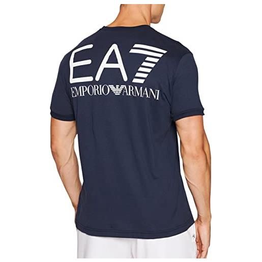 Emporio Armani maglietta t-shirt uomo ea7 6kpt51 pjcpz, manica corta, girocollo (nero, s)