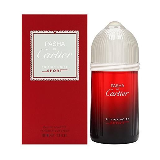 Cartier pasha noire edition sport eau de toilette, 1 pacchetto (1 x 100 ml)