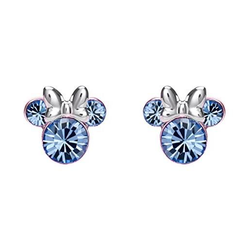 Disney minnie mouse blue december birthstone e905162rdecl - orecchini in argento sterling, argento sterling