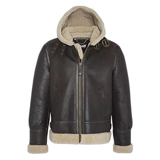 Schott nyc lc1259h giacca di pelle, marrone, x-large uomo