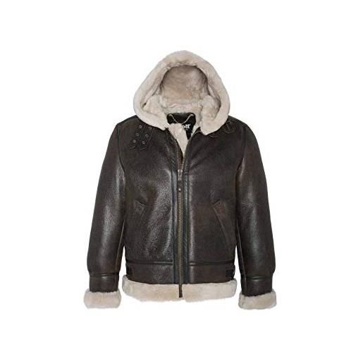 Schott nyc lc1259h giacca di pelle, nero/bianco sporco, x-large uomo