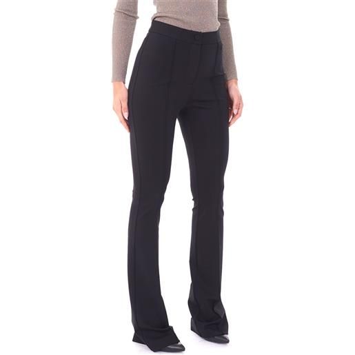 TWINSET ACTITUDE pantalone TWINSET ACTITUDE a zampa in punto milano, colore nero