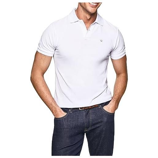 Hackett London slim fit logo maglietta polo, grigio (light grey), m uomo